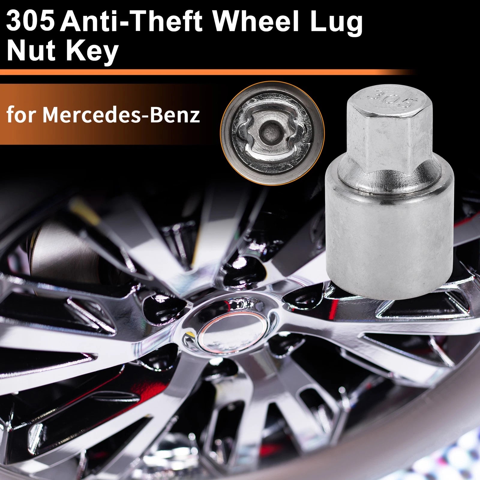Wheel Lock Lug Nut Replacement Tool for Mercedes-Benz (2005–2015)