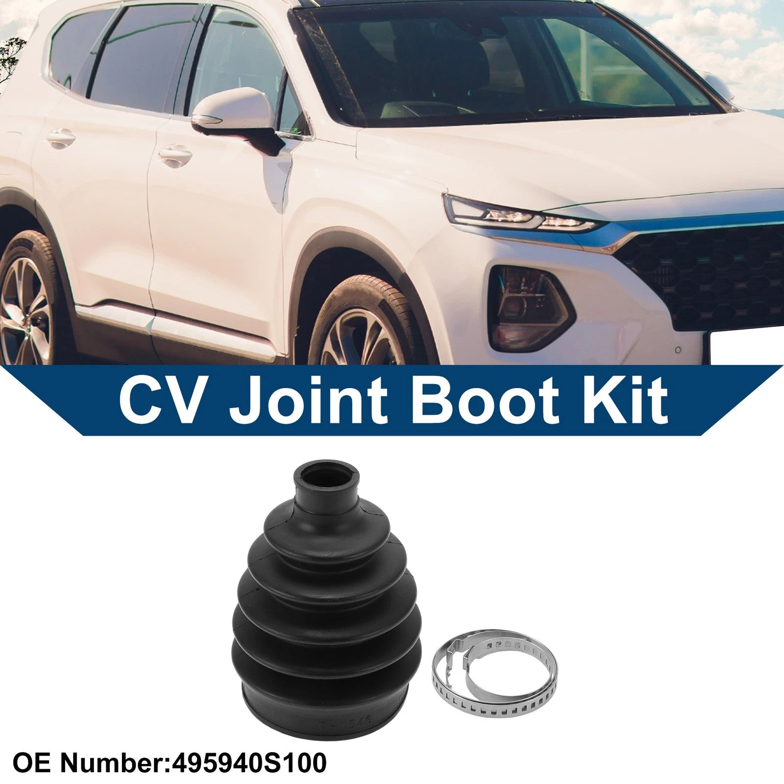 Outer CV Joint Boot Kit with Clamps for Hyundai Santa Fe (2001–2012)