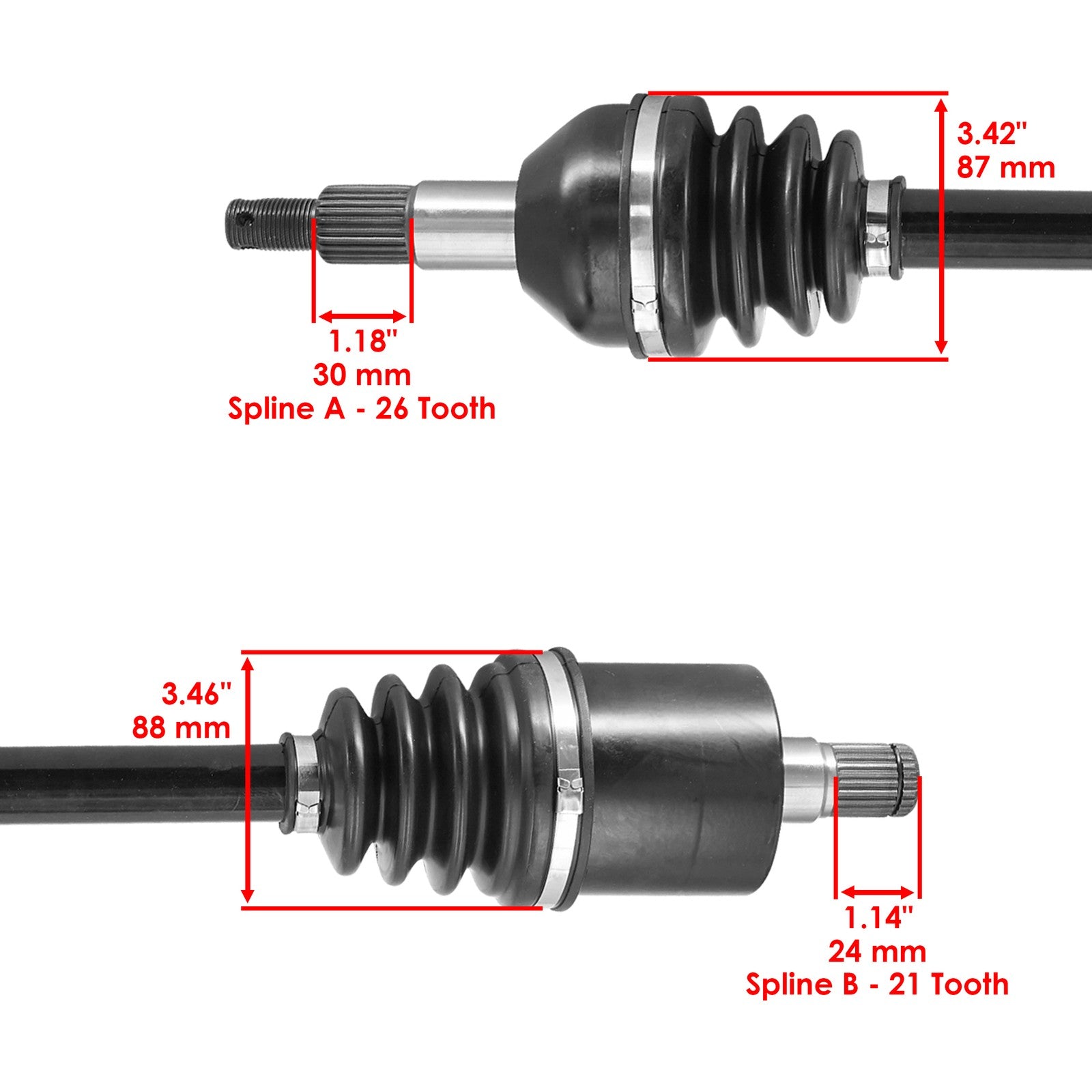 Rear Left CV Joint Axle Replacement for Can-Am Renegade 850 570 (2019-2022)