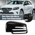 Left Mirror Cover Cap Gloss Black Replacement for Mercedes Benz A B C (2013–2022)