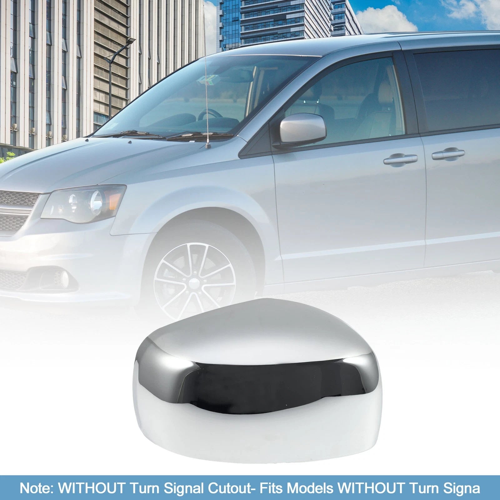 Mirror Cover Pair Left Right Replacement for Dodge Grand Caravan (2008–2018)