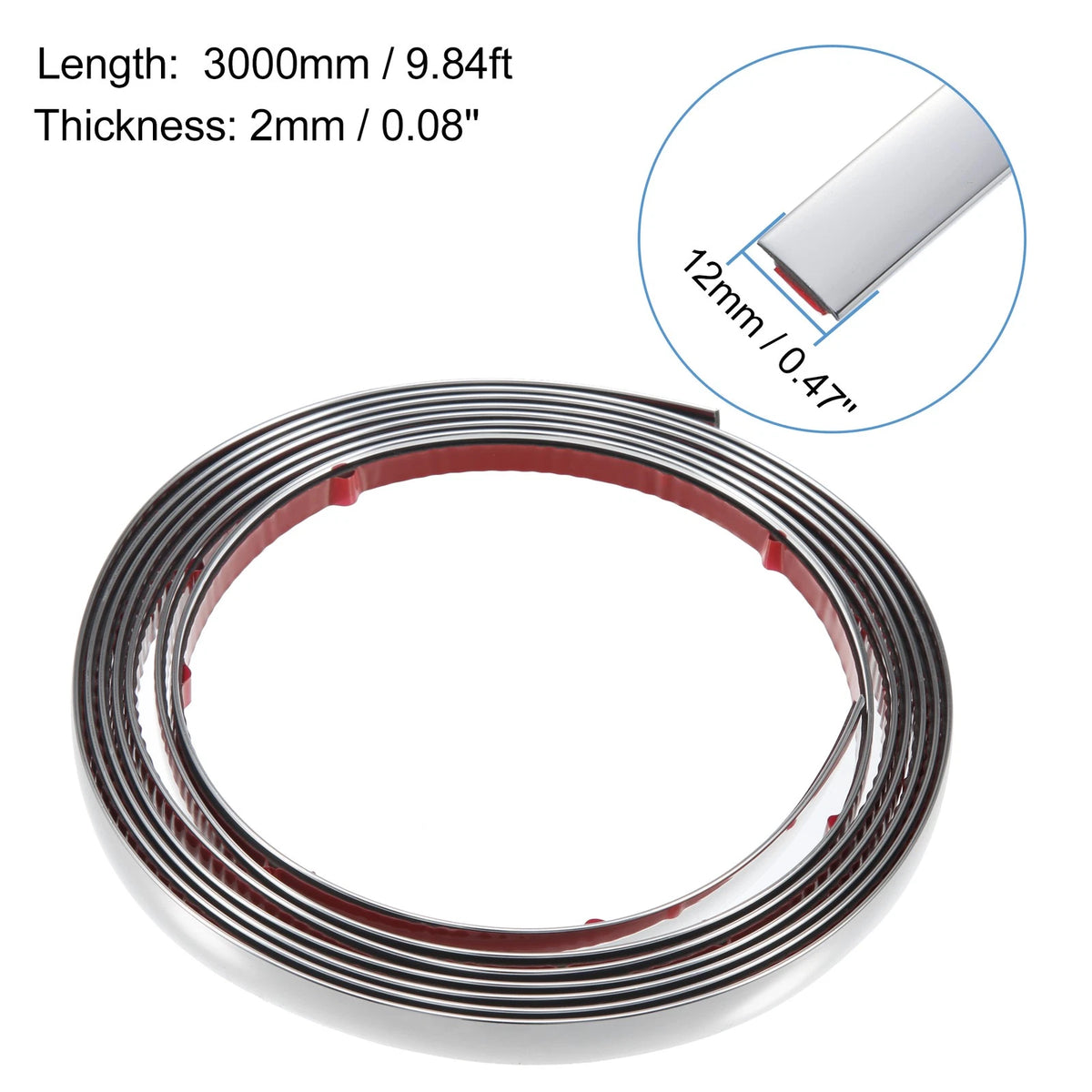 12mm Wide Bumper Protector Strip for Universal Vehicles (9.84ft)