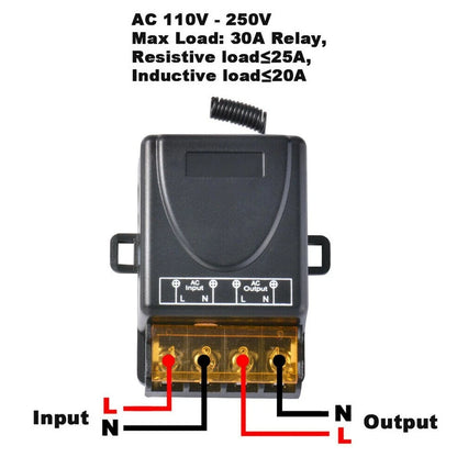 Relay Wireless Remote Control Switch for AC 90-220V 30A (433MHz)