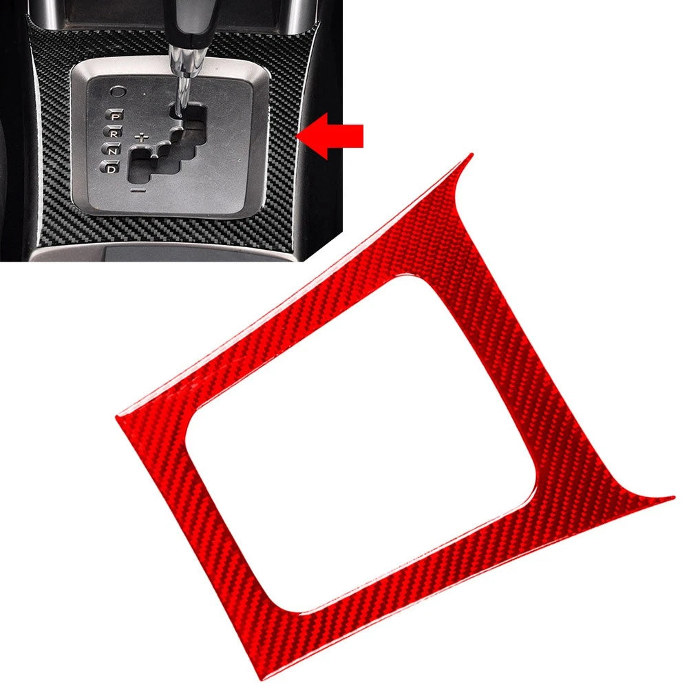 Carbon Fiber Gear Shift Panel Frame Cover Trim for Subaru Forester (2008–2013)