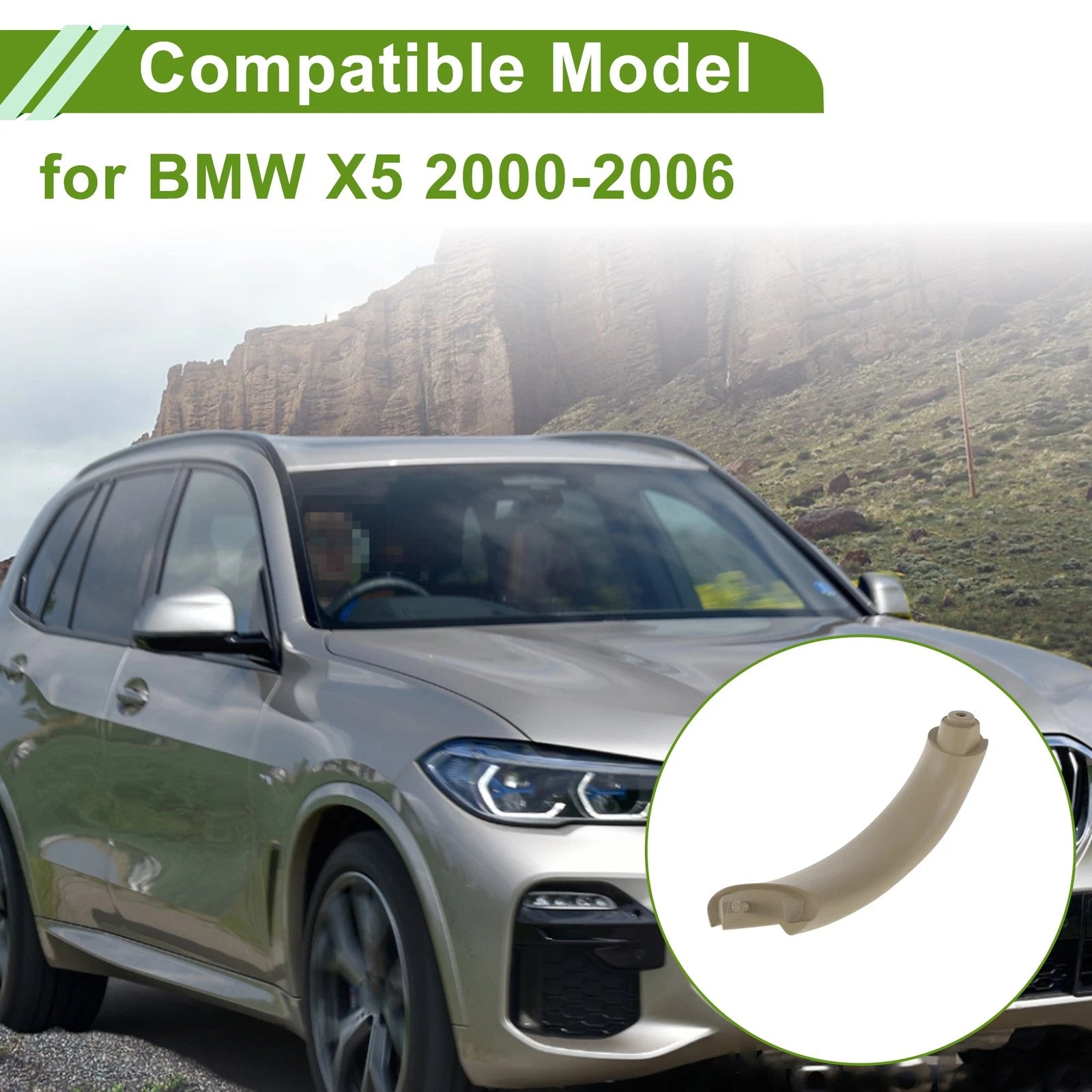 Door Panel Handle Pull Trim Cover Replacement for BMW X5 (2000–2006)