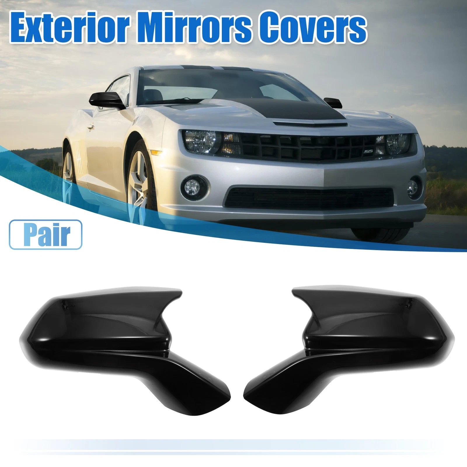 Rearview Side Mirror Cover Trim Pair for Chevrolet Camaro (2016–2023)