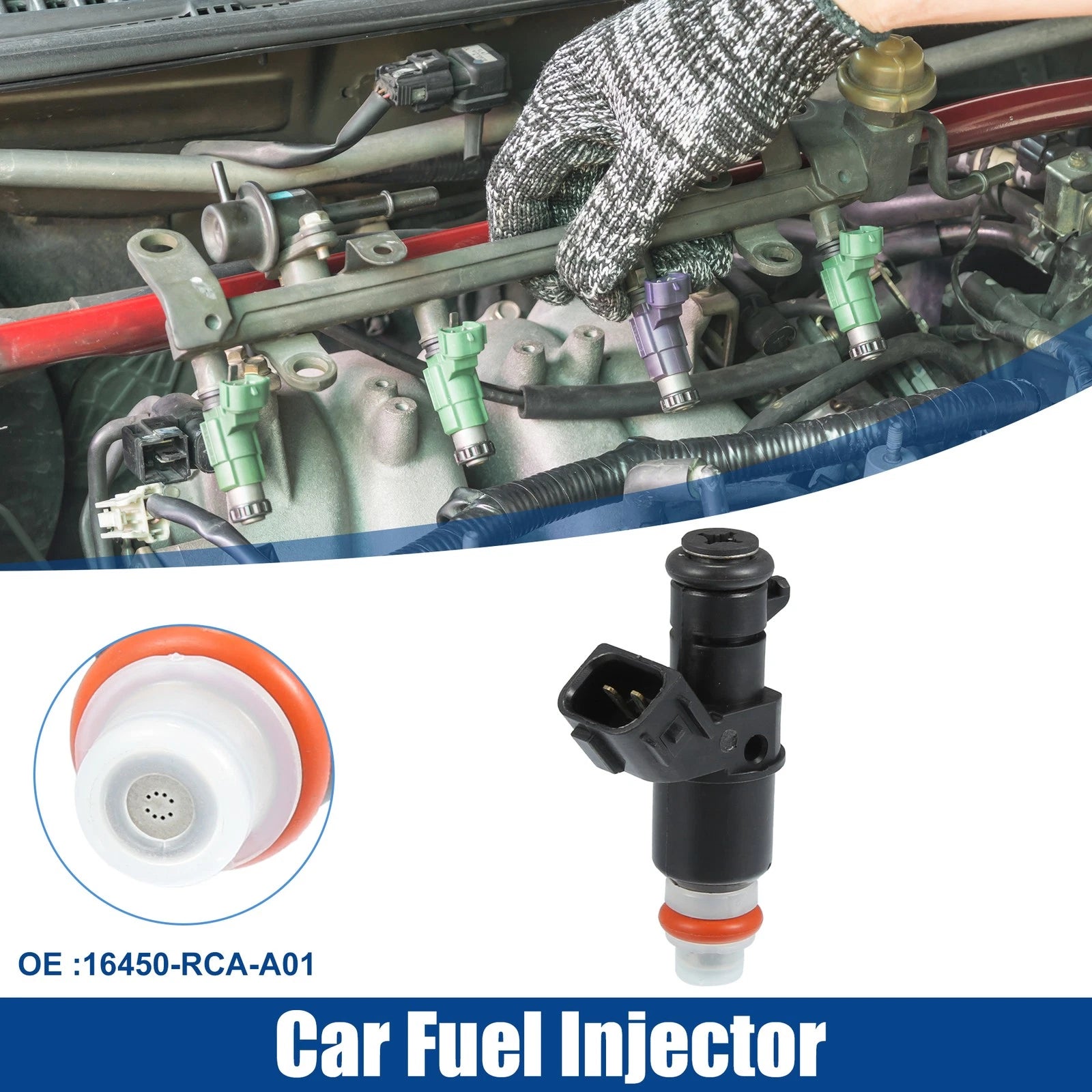 1pc Fuel Injector Nozzle Replacement for Honda Accord 3.0L V6 (2003–2007)