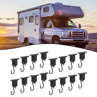 Pack of 16 RV Awning Hooks for Securely Hanging Items