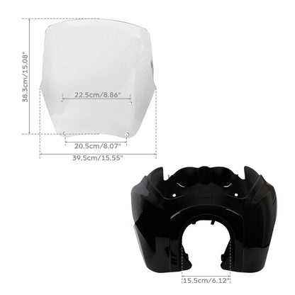 Front Upper Fairing with 15'' Windshield for Harley Street Fat Bob