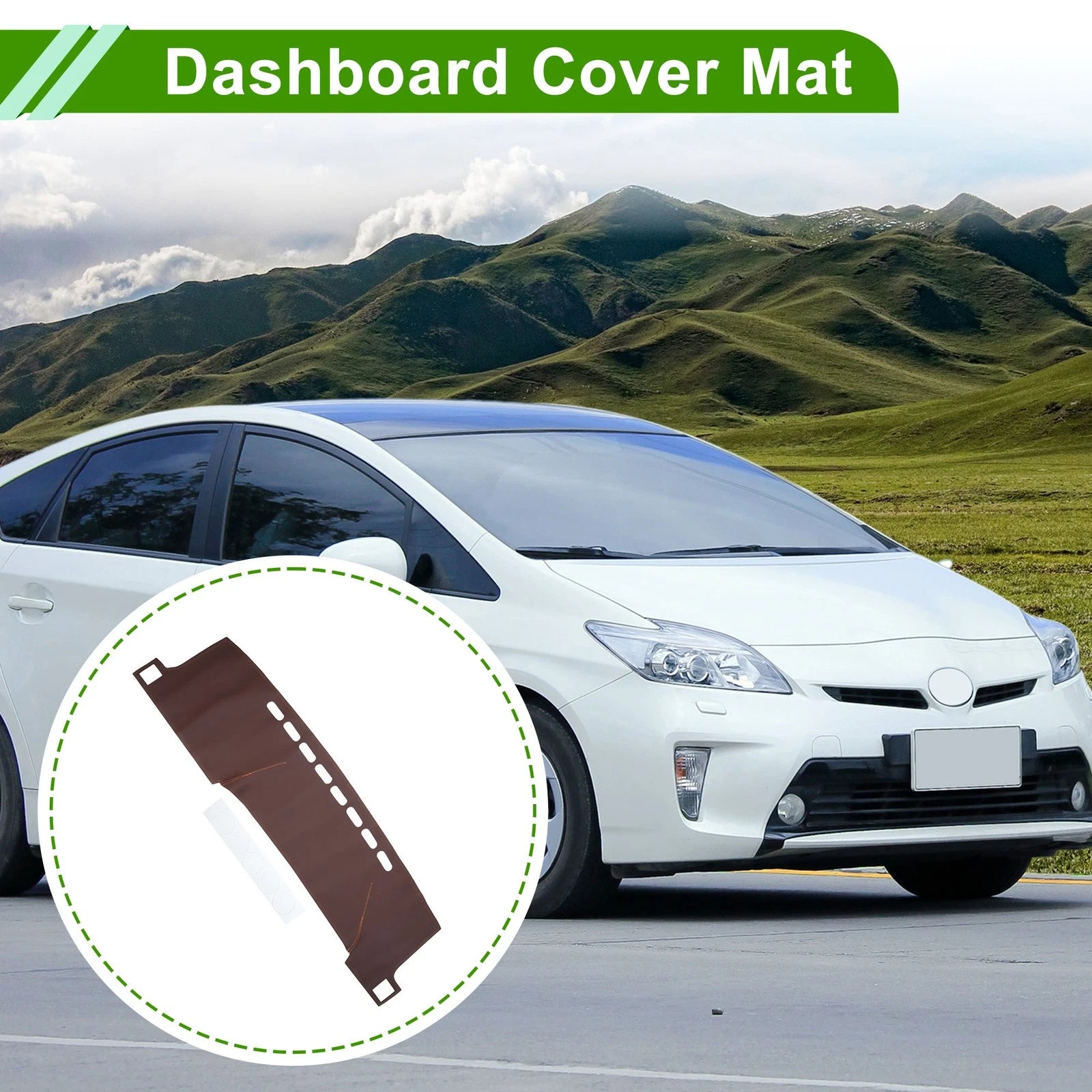 Dashboard Cover for Toyota Prius C 2012–2019 Dash Cover Mat Brown