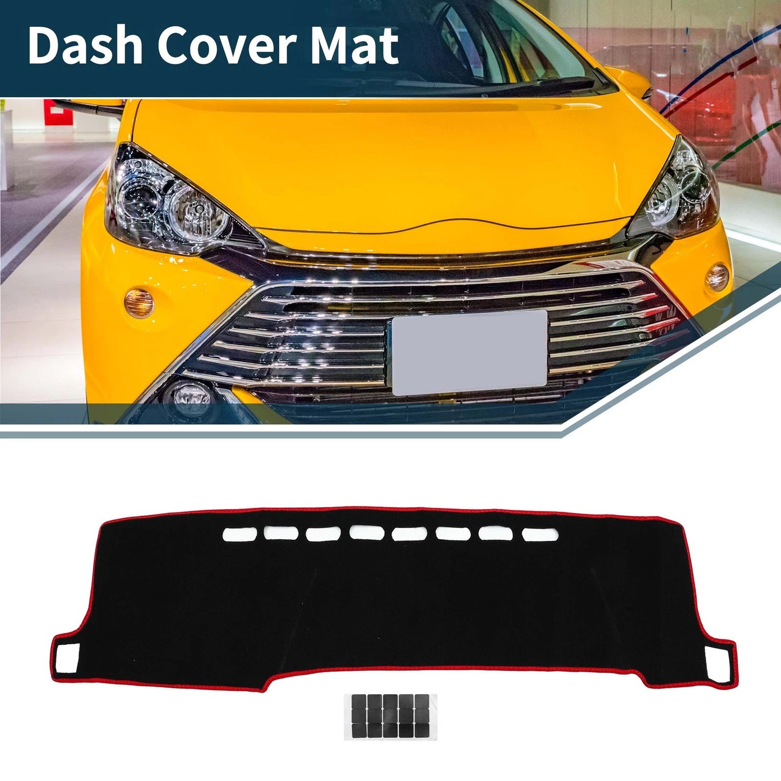 Dashboard Dash Cover Mat Replacement for Toyota Aqua NHP 11-21 with Sticker