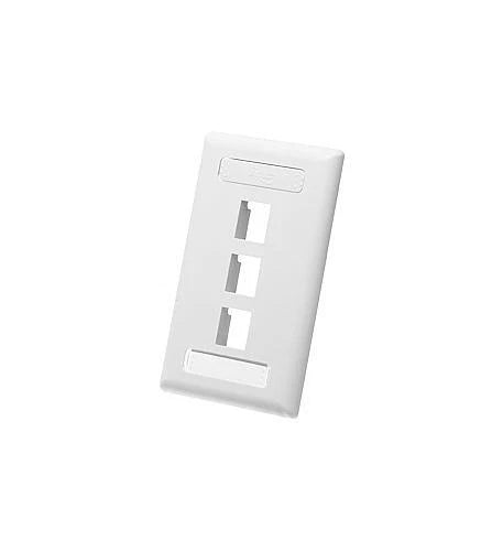 Faceplate for ICC IC107S03WH (1-gang, 3-port, White)