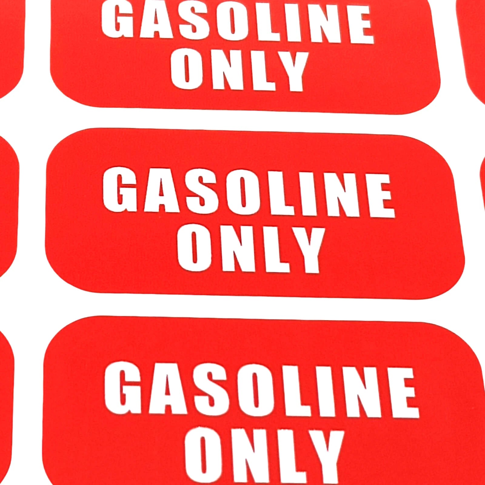 24x Gasoline Only Vinyl Decals for Fuel Door Labels