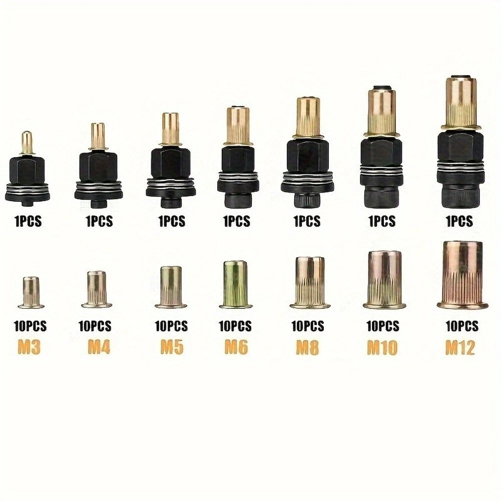 Rivet Nut Tool Kit for M5 M6 M8 Threads and 1/4-20 UNC