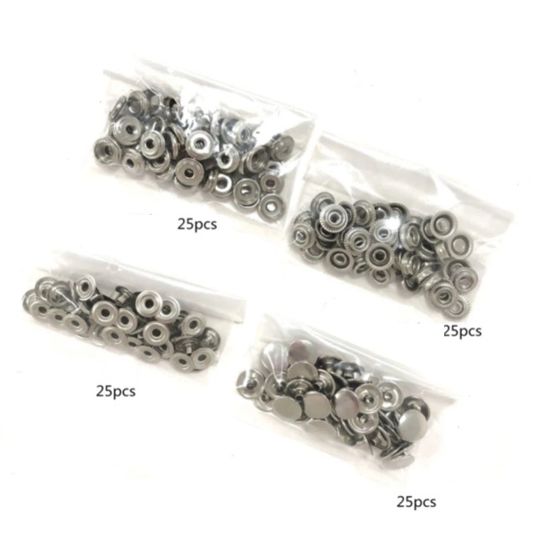 15mm Fastener Snap Kit for Marine Canvas, Leather, Jeans (Universal)