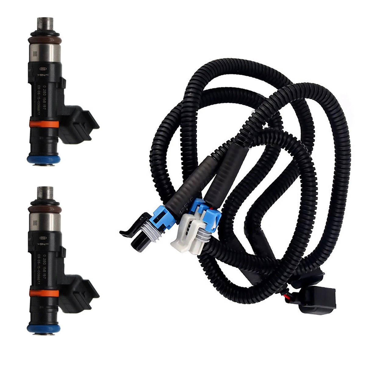 2Pcs Fuel Injector with Pigtail Harness for Polaris Ranger XP 800 (2012–2013)
