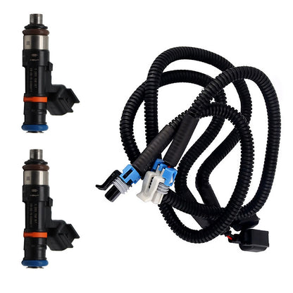2Pcs Fuel Injector with Pigtail Harness for Polaris Ranger XP 800 (2012–2013)