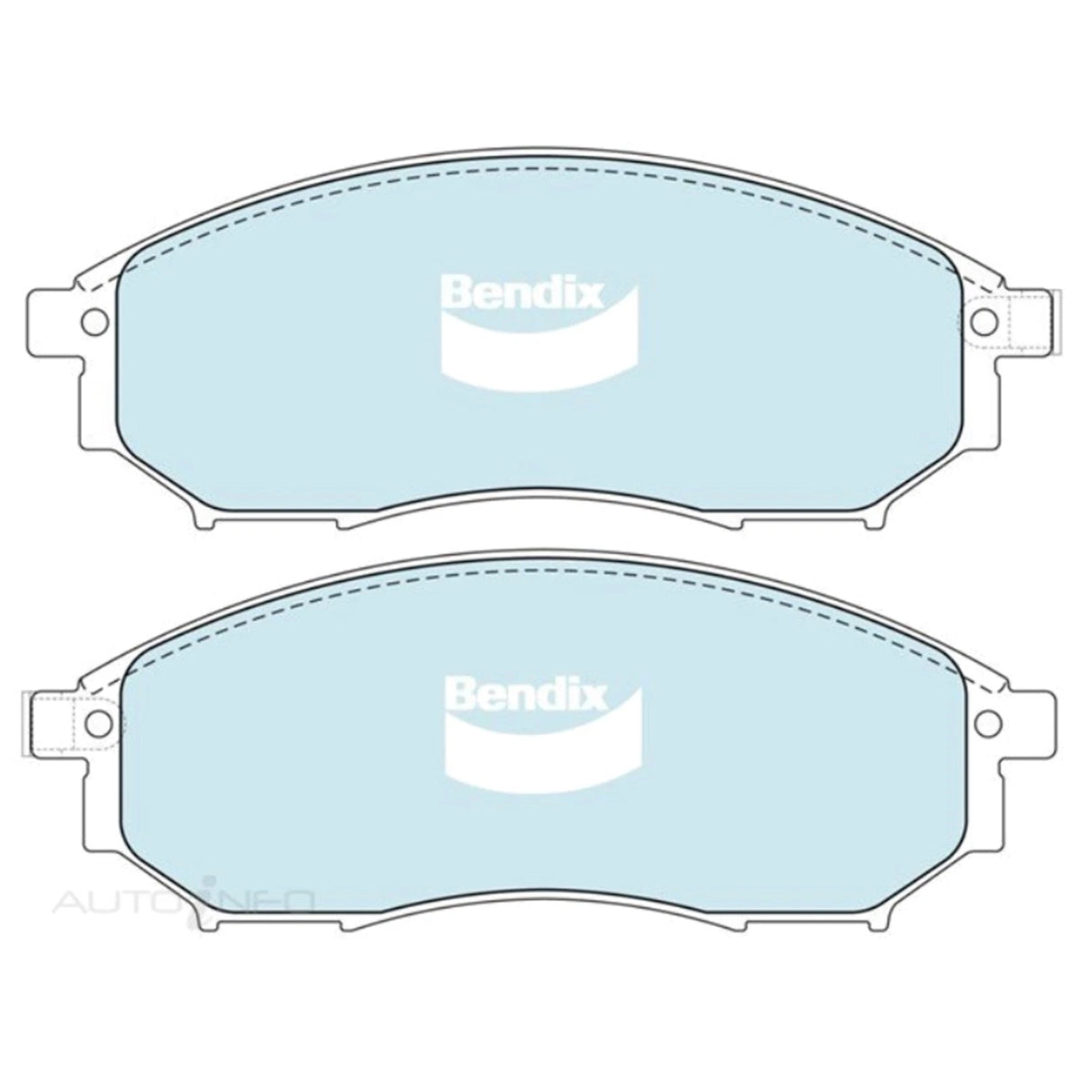 Set of 4 Bendix Front Disc Brake Pads for Nissan Murano Z51 (2011–2016)
