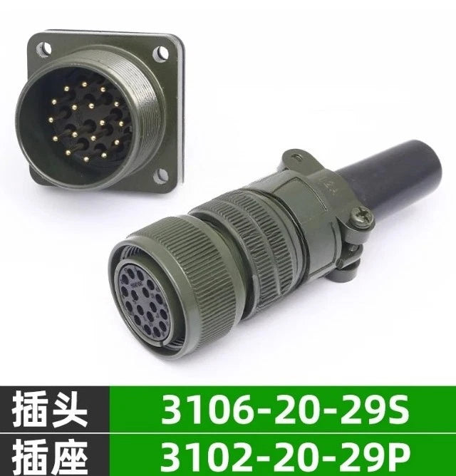 17-Pin Connector Socket Aviation Plug for MS3106A20-29S MS3102A20-29P