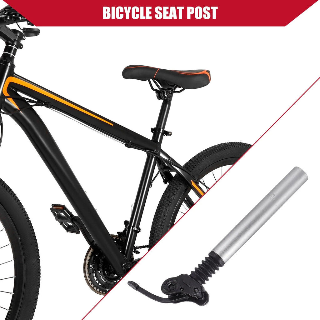 Adjustable Seat Post for MTB Mountain Bike 31.8x300mm Silver Tone (31.8)