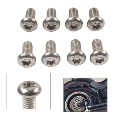 8PCS Rear Fender Mounting Bolt Screw for Harley FLSTFI Softail Fat Boy (2000–2017)