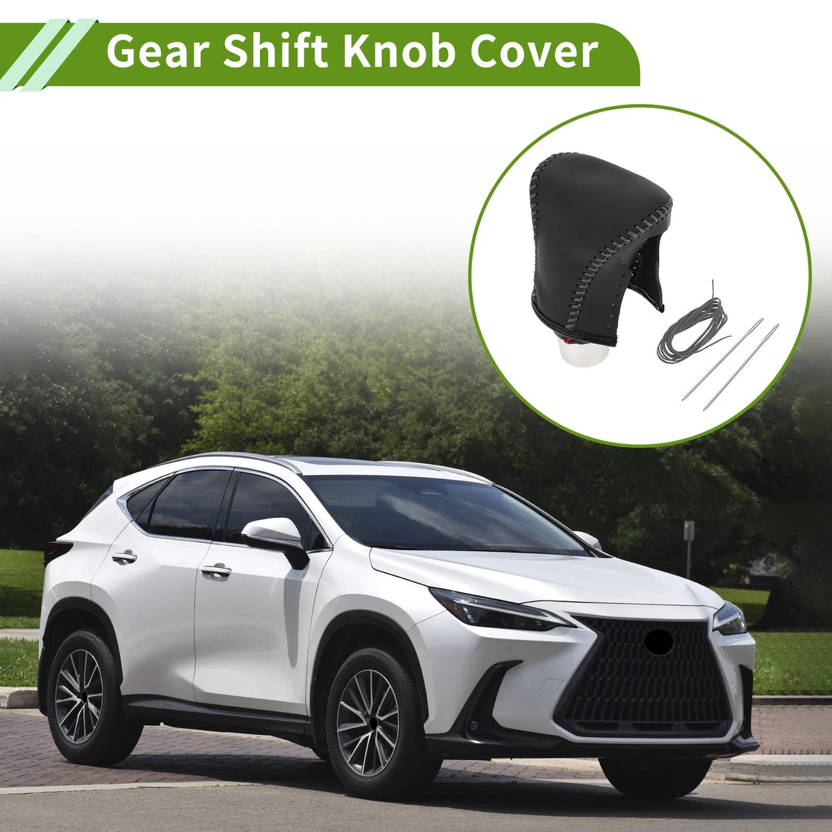 Gear Shift Knob Cover Replacement for Lexus ES300h (2018–2023) Faux Leather