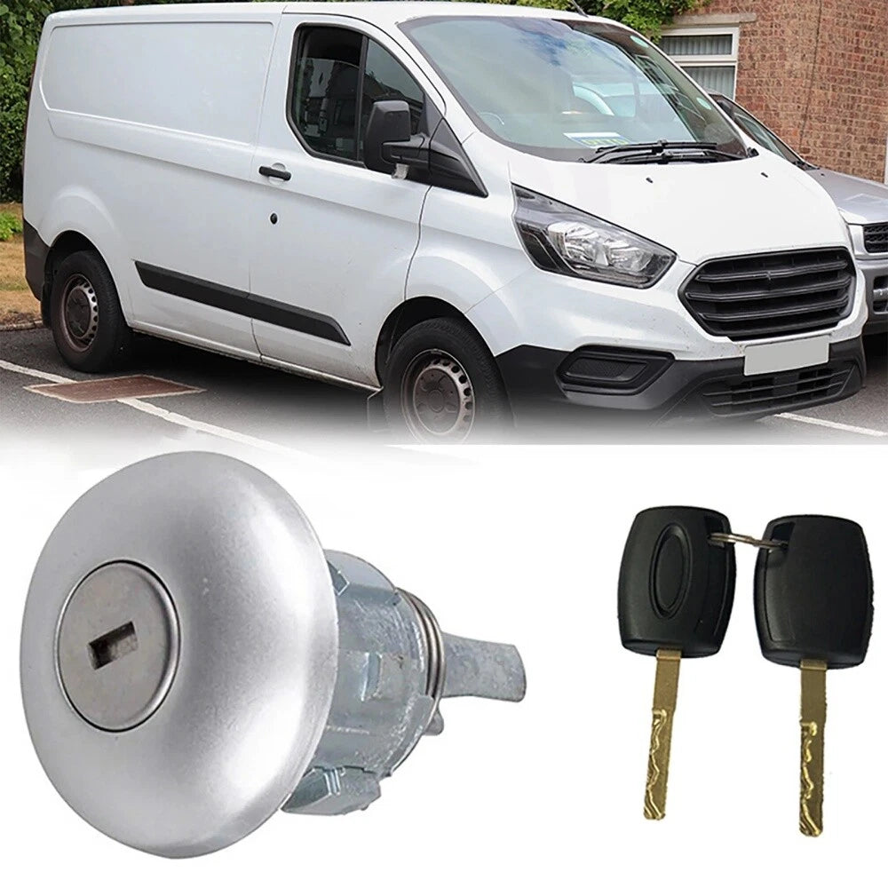 Door Lock Cylinder w/ 2 Keys for Ford Transit MK8 (2014–2019), Transit Custom (2012–2019)