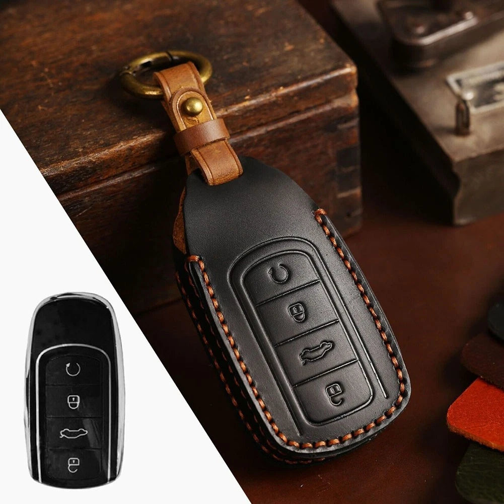 Leather Key Case for Chery Omoda 5 (2022–2023) Black Key Protector