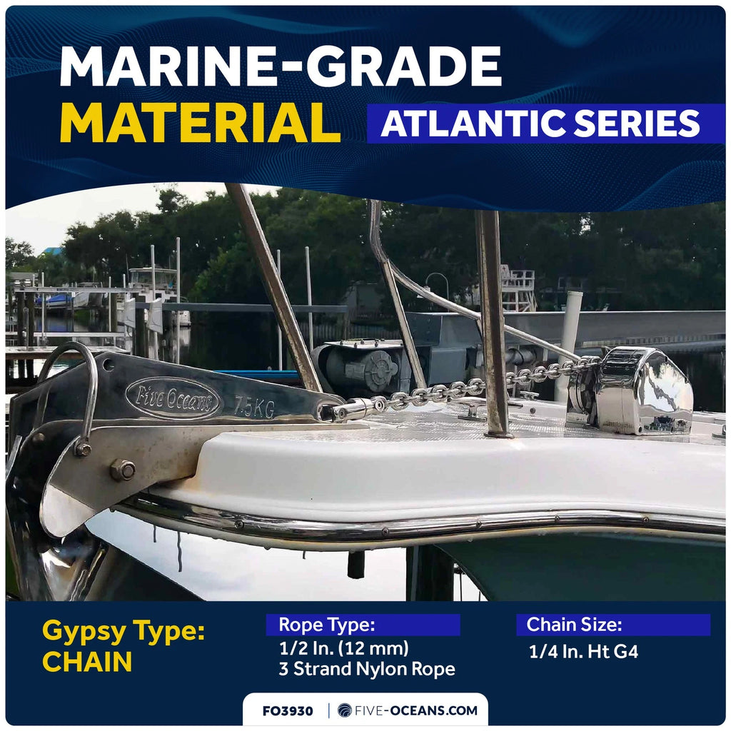 Boat Windlass Kit for Atlantic Horizontal 600 Watts 12V DC
