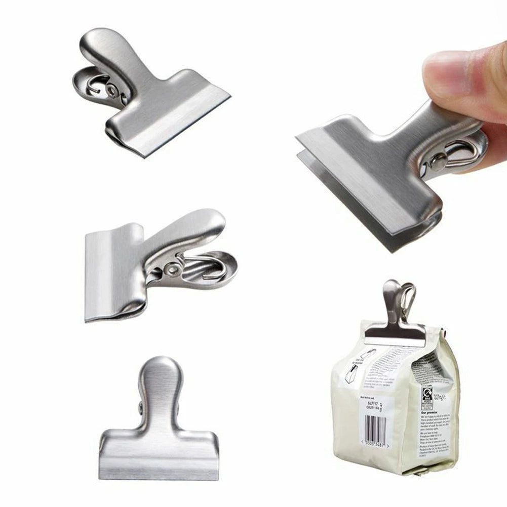 8Pcs Stainless Steel Clips for Kitchen Home Office Food Bag