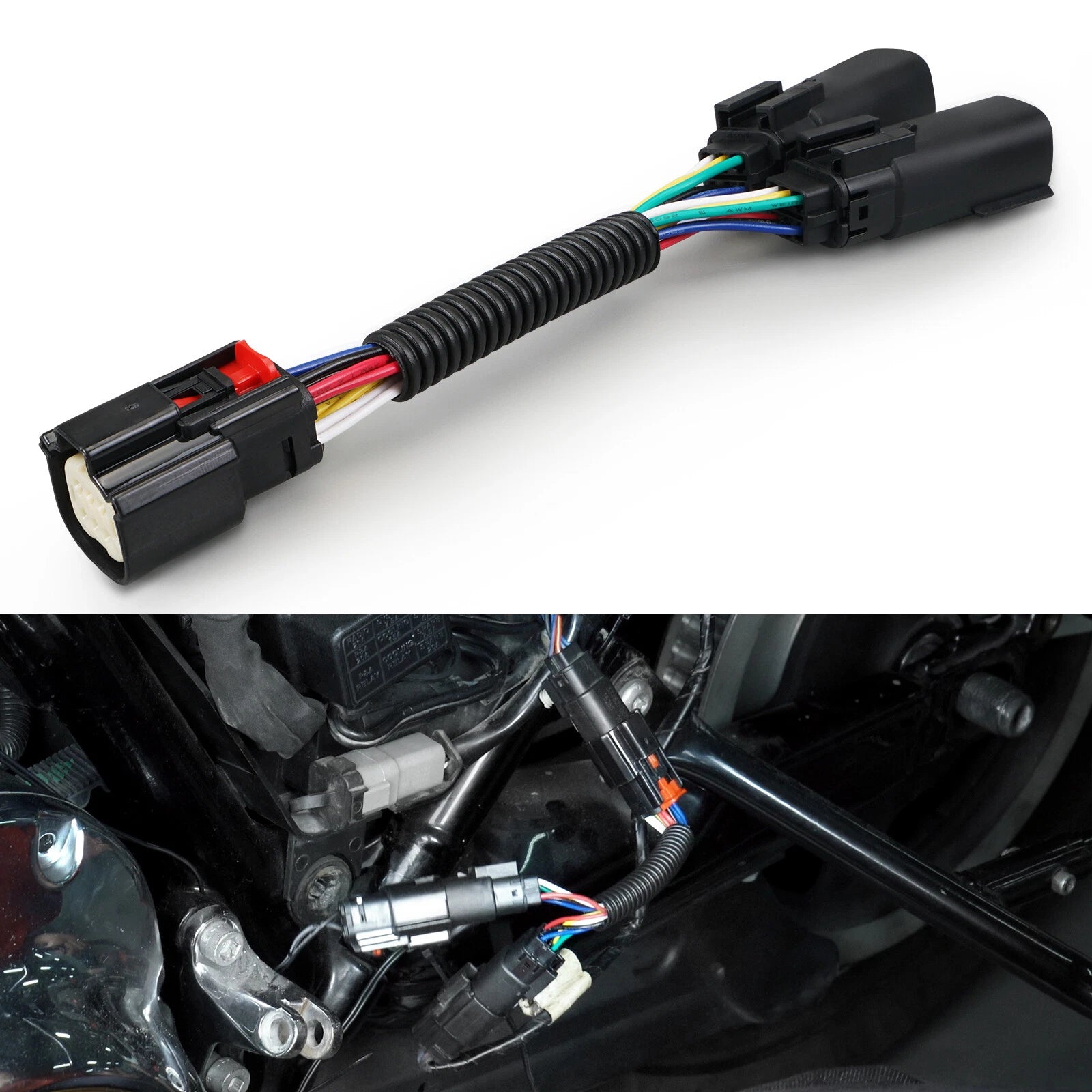 Y-Splitter Extension Light Cable for Harley Touring Models (FLHX, FLTRX)
