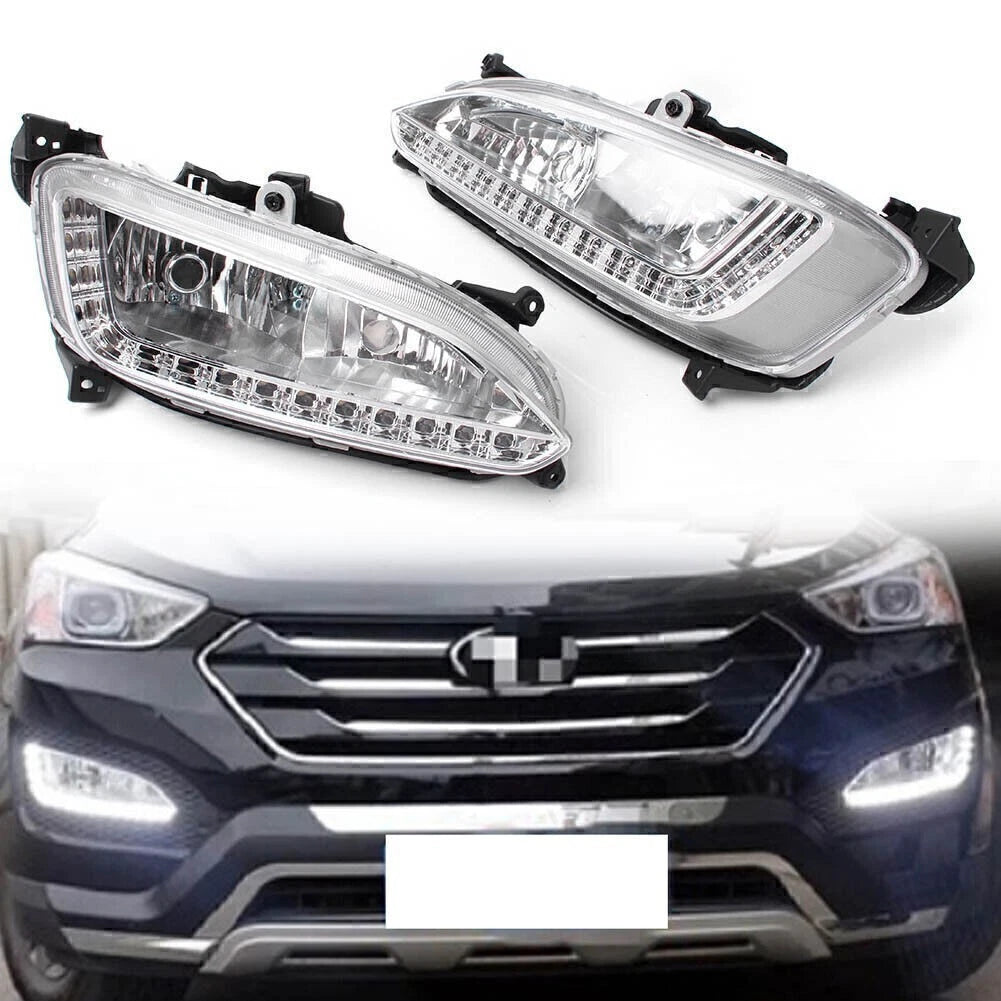 DRL Daytime Running Light Fog Lamp for Hyundai IX45 Santa Fe (2013–2015)