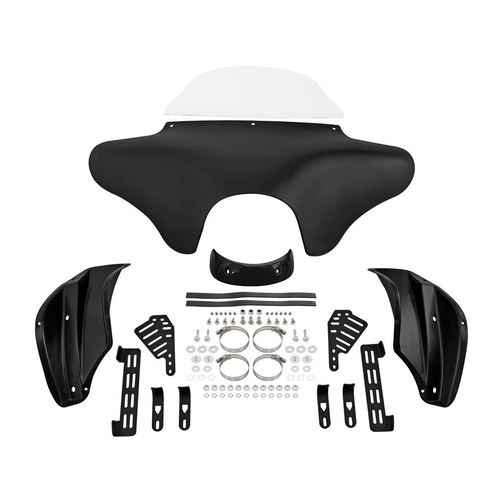 Matte Black Batwing Fairing w/ Windshield for Harley Softail (2005–2023)