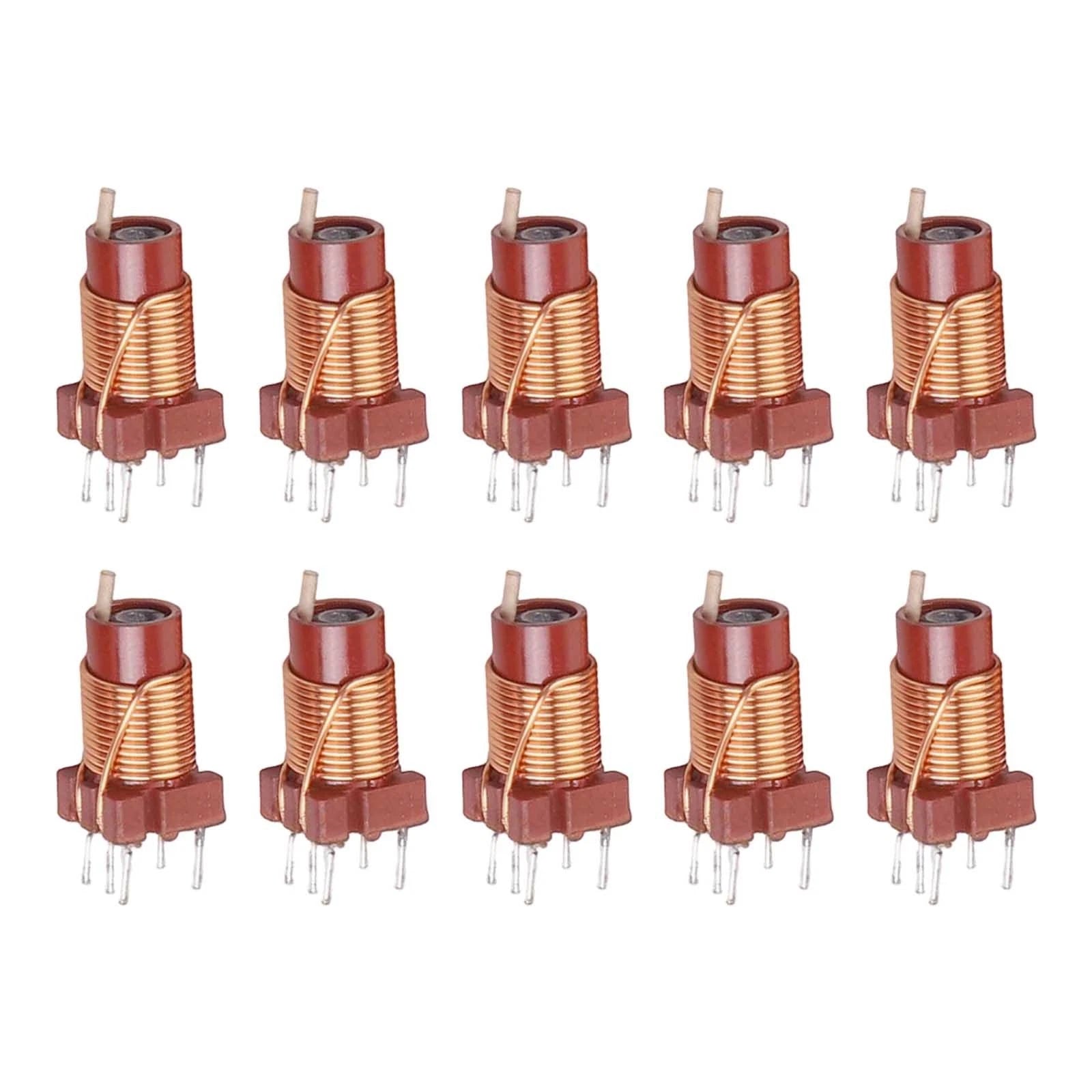 10X Adjustable Ferrite Core Inductor 0.6-1.7uH for Various Applications