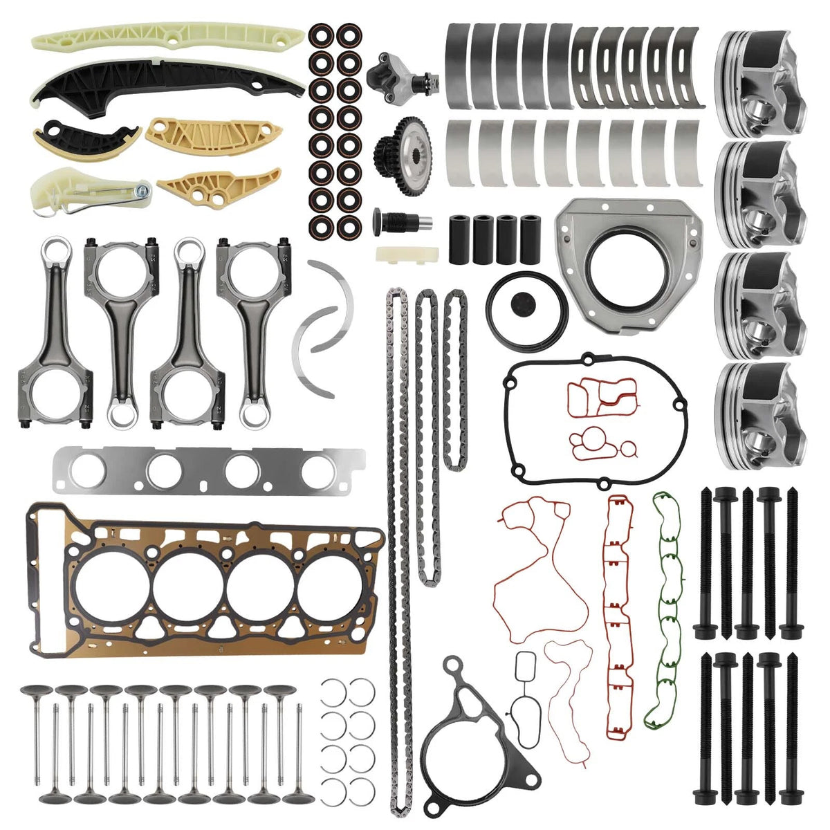 Engine Overhaul Rebuild Pistons & Rods Kit for Audi VW 2.0 TFSI (2008–2016)