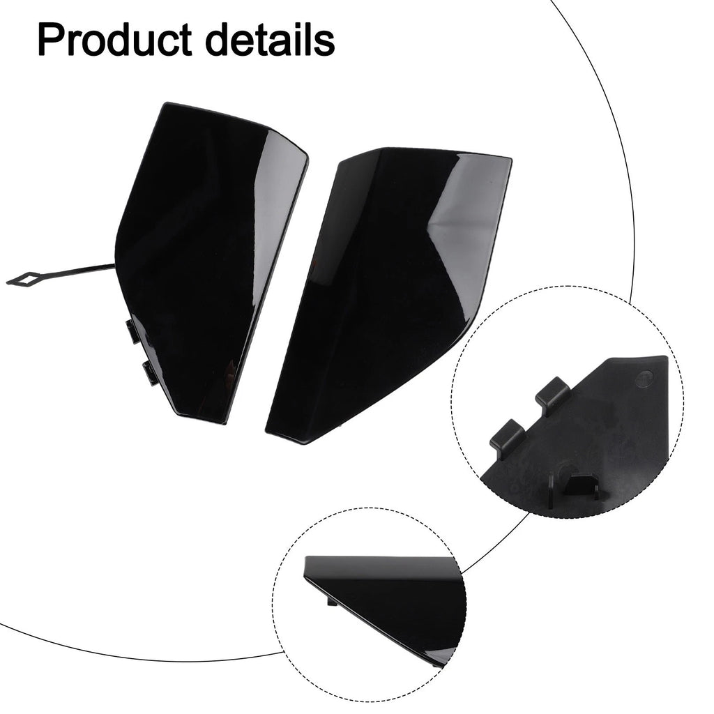 Front Pair Tow Hook Covers for BMW G20 M3 Series (2023) - Black ABS