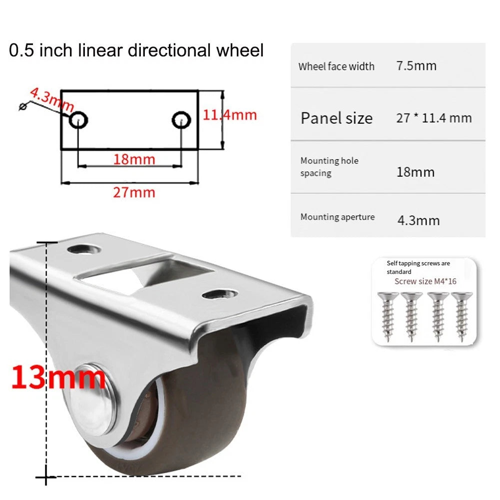 Silent Sliding Furniture Castors for (Universal Fit)