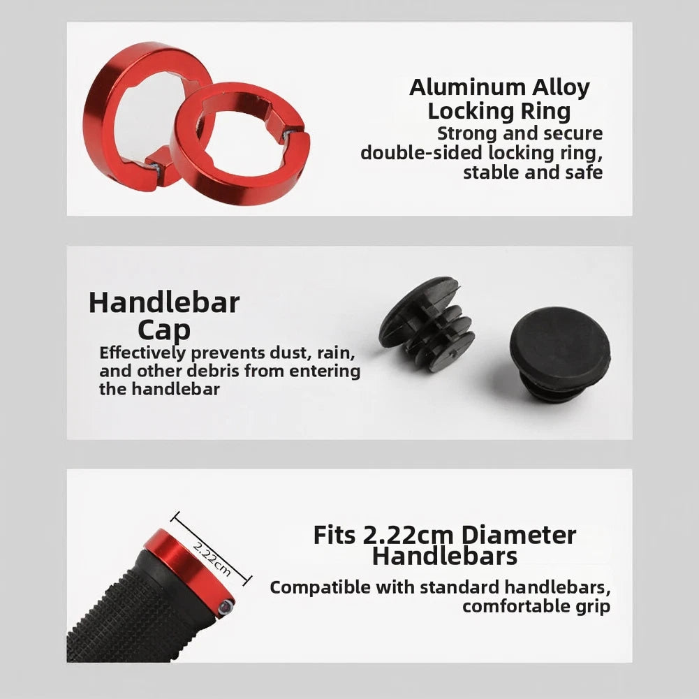 Ergonomic Biking Gloves with Rubber Handle Covers for Mountain Biking