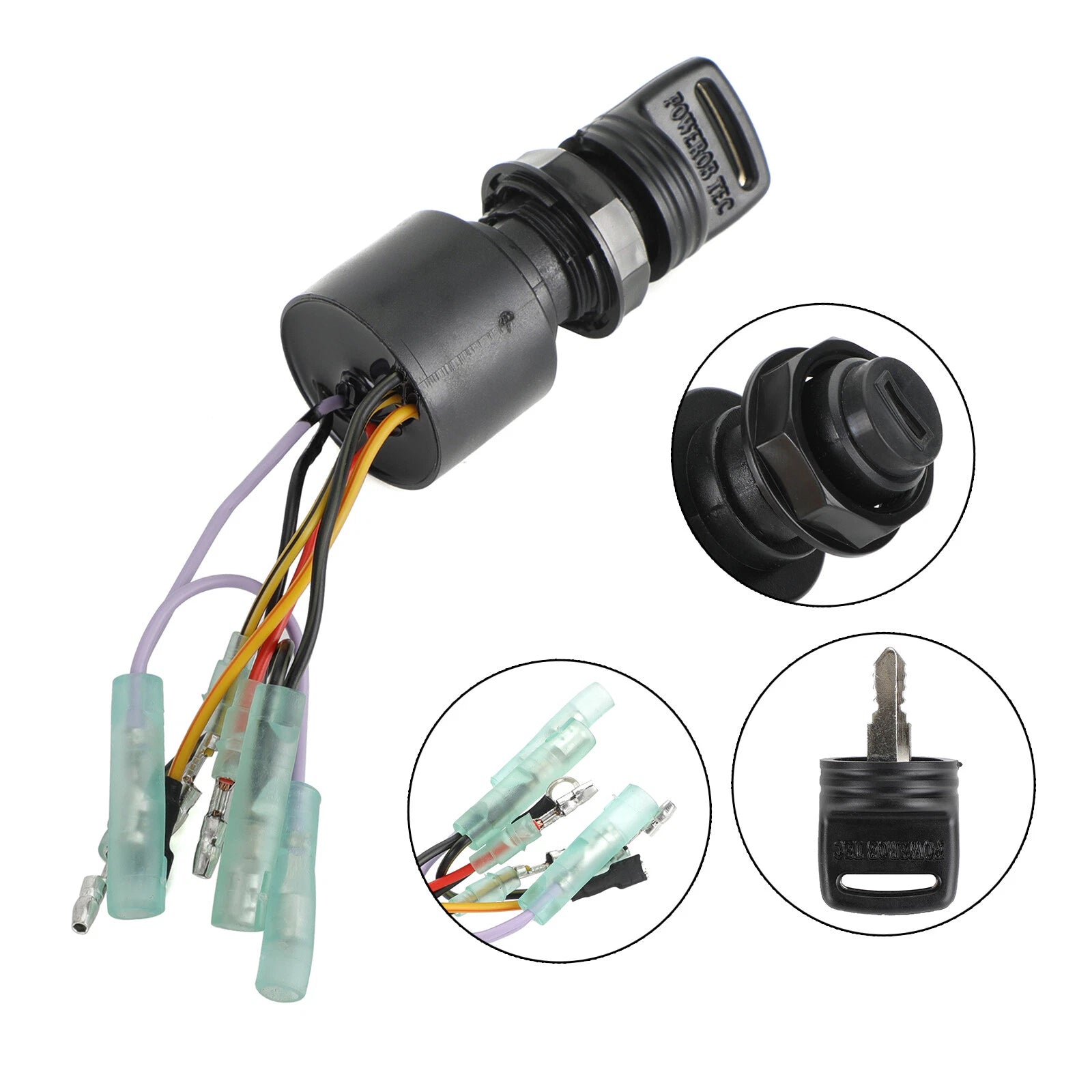 Ignition Key Switch for Mercury Outboard Control Box (1987–Present) 87-17009A5