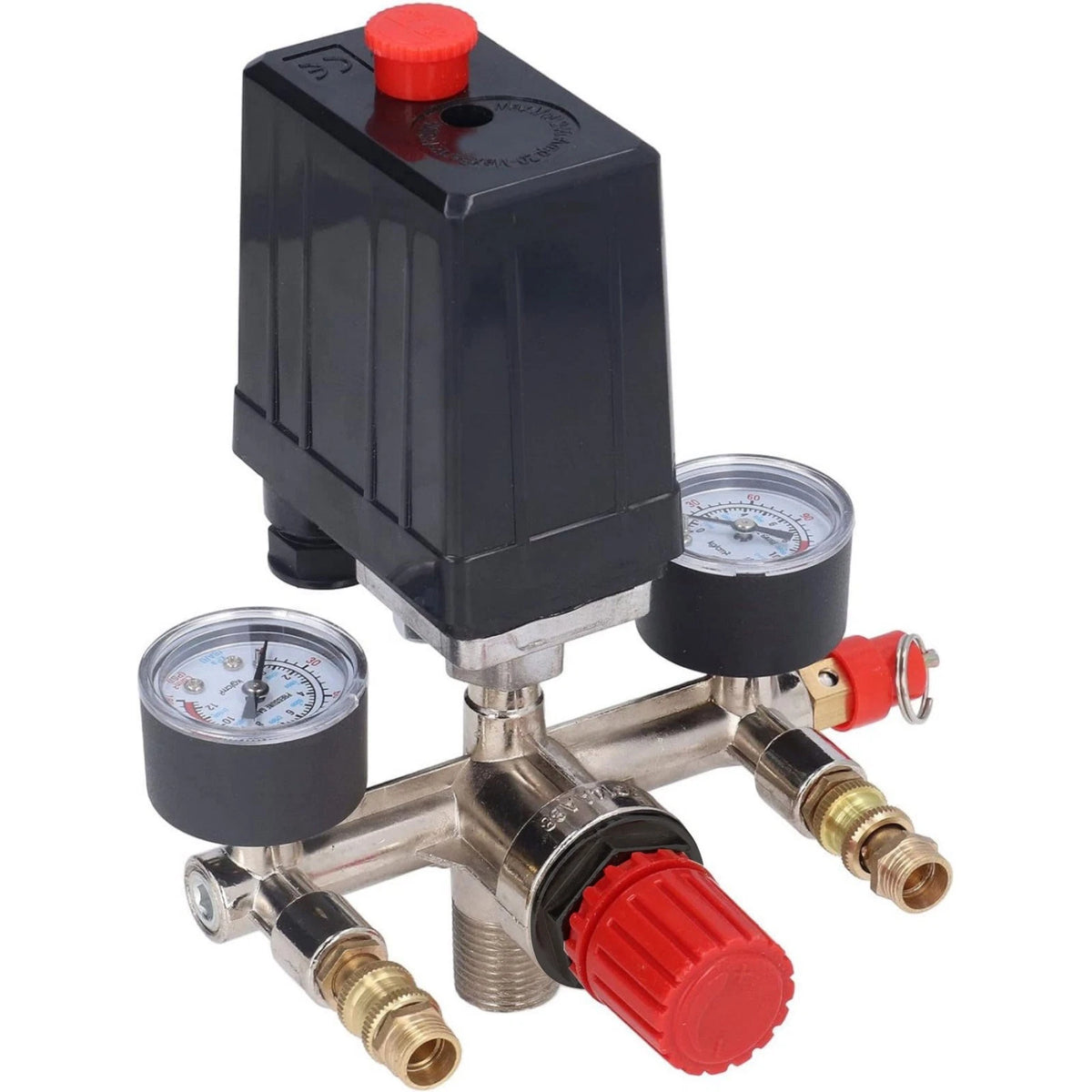 Adjustable Air Compressor Pressure Control Switch with Valve Gauges for