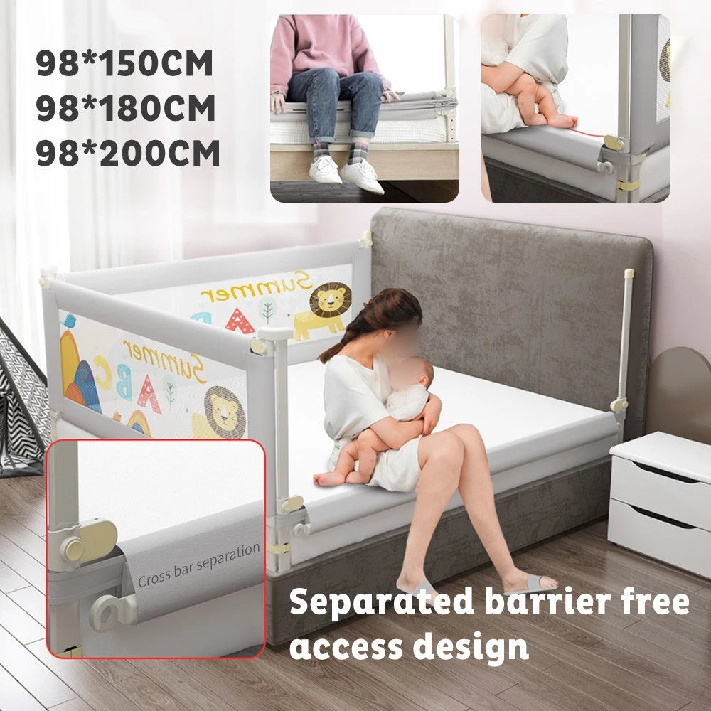 Adjustable Folding Bed Rail for Kids Safety Cot (Fits Most Models)