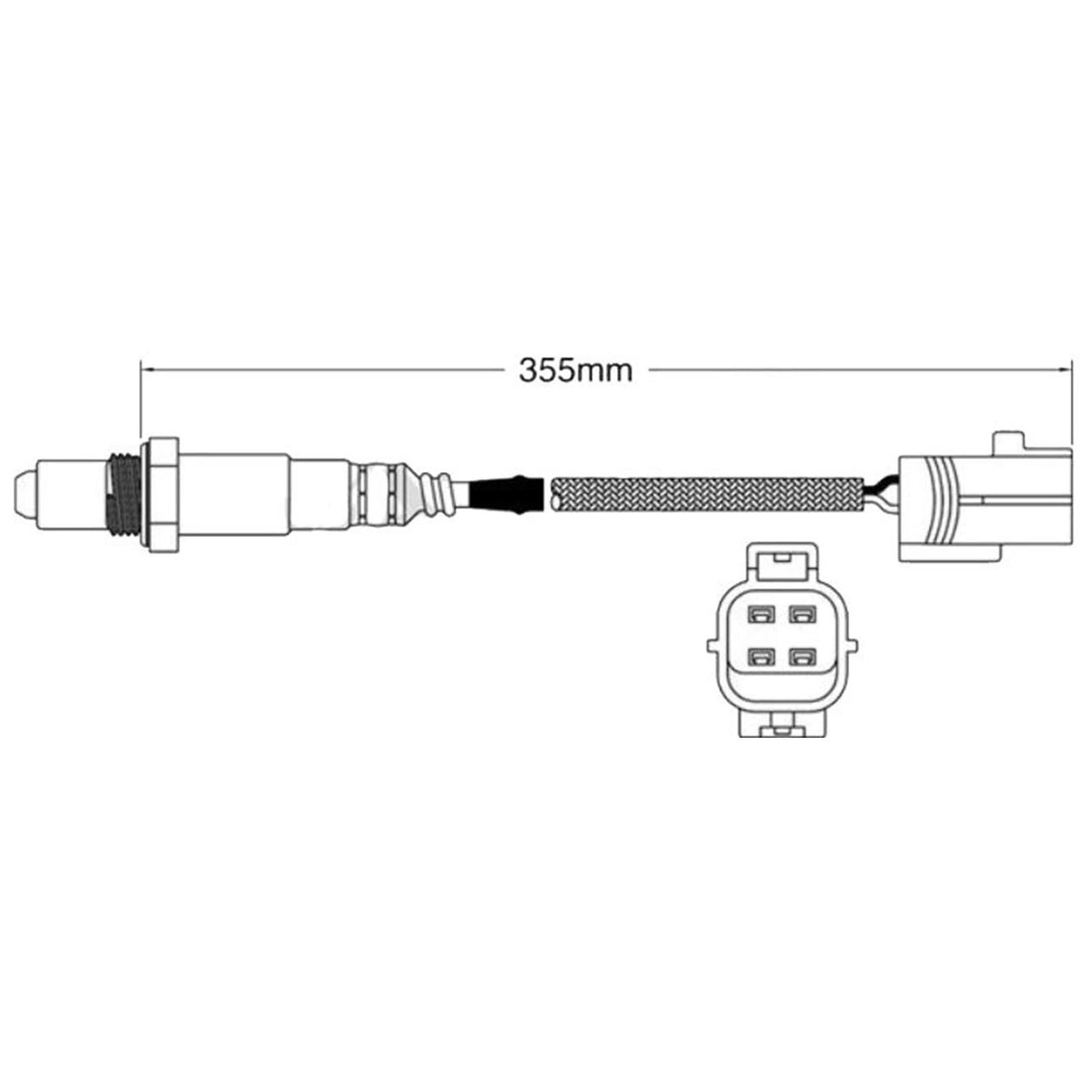 LH Front Bank O2 Oxygen Sensor for Mitsubishi 380 DB (2005–2008)