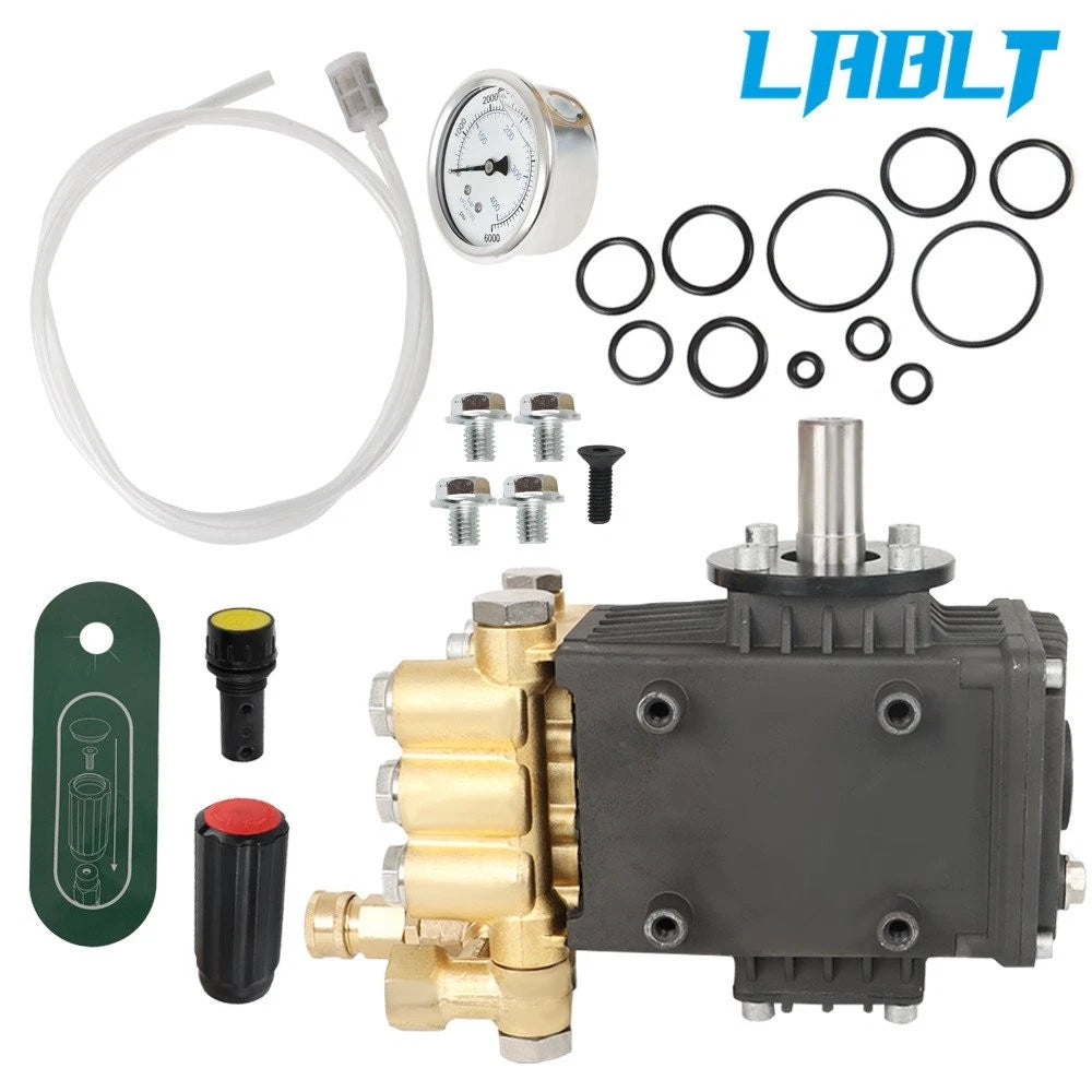 Pressure Washer Pump 24mm Solid Shaft for LABLT (3600 PSI, 4.9GPM)