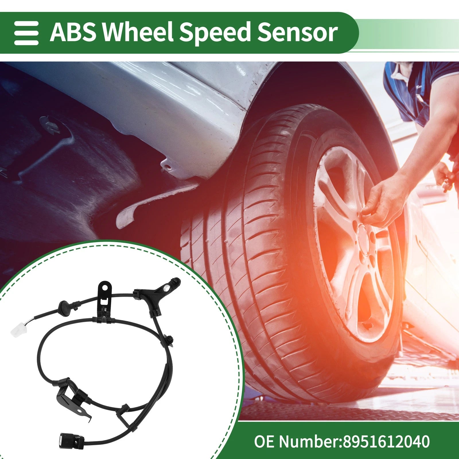 ABS Wheel Speed Sensor Rear Left Replacement for Toyota Corolla (2014–2019)