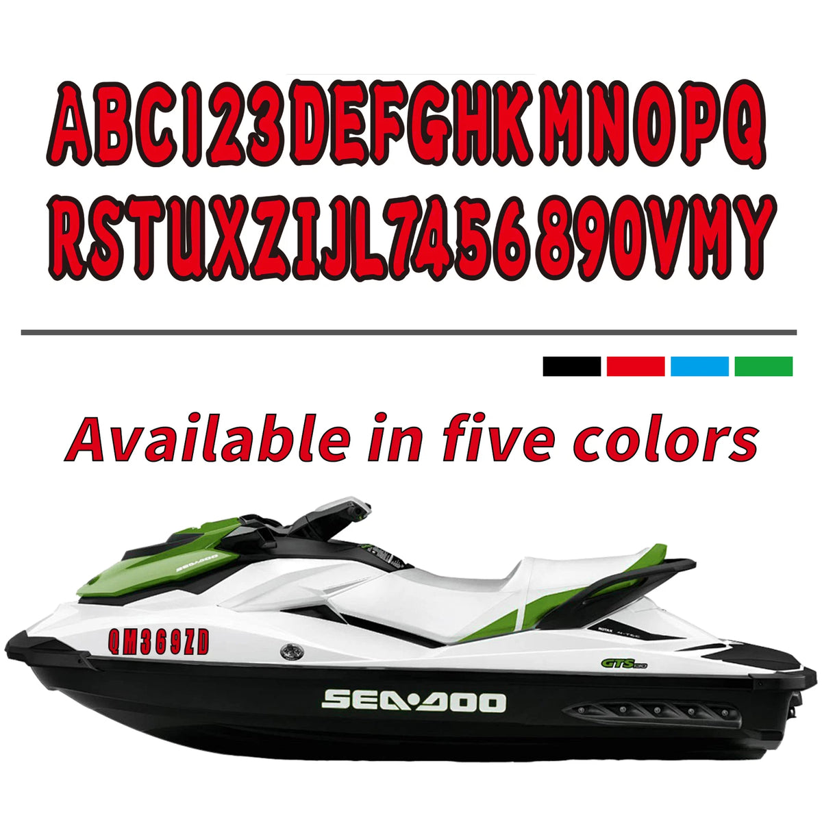 Sticker Kit for Boats & Personal Watercraft (4 Sets, 3")