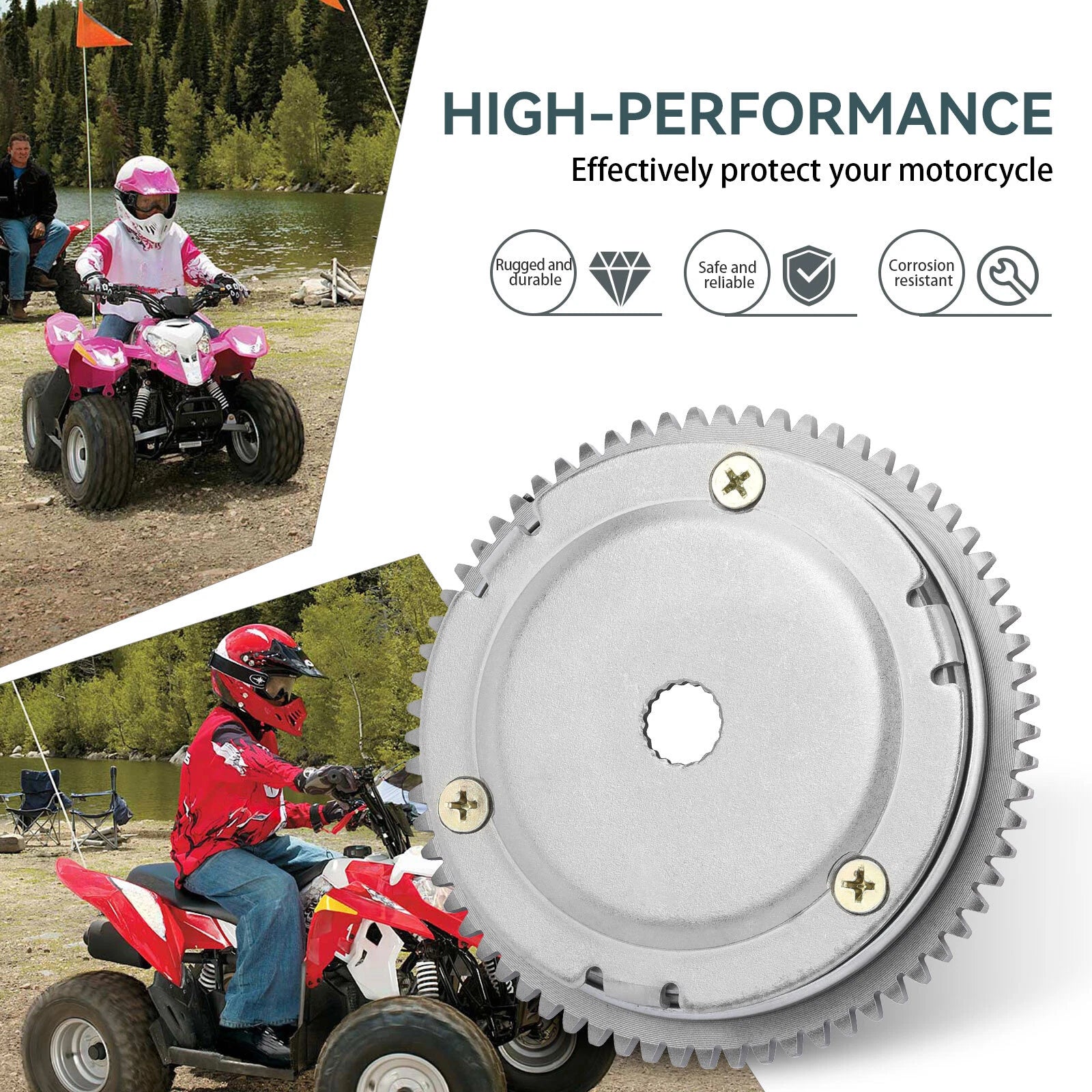 Starter Clutch Assembly & Wheel Gear for Polaris Scrambler 90, Predator 90 (2001–2006)
