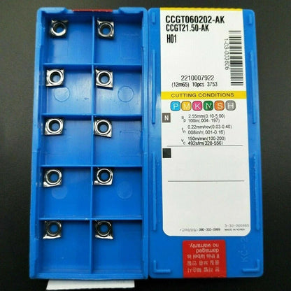 Carbide Aluminum Turning Insert CCMT060202 / CCGT060202-AK H01 (80°)