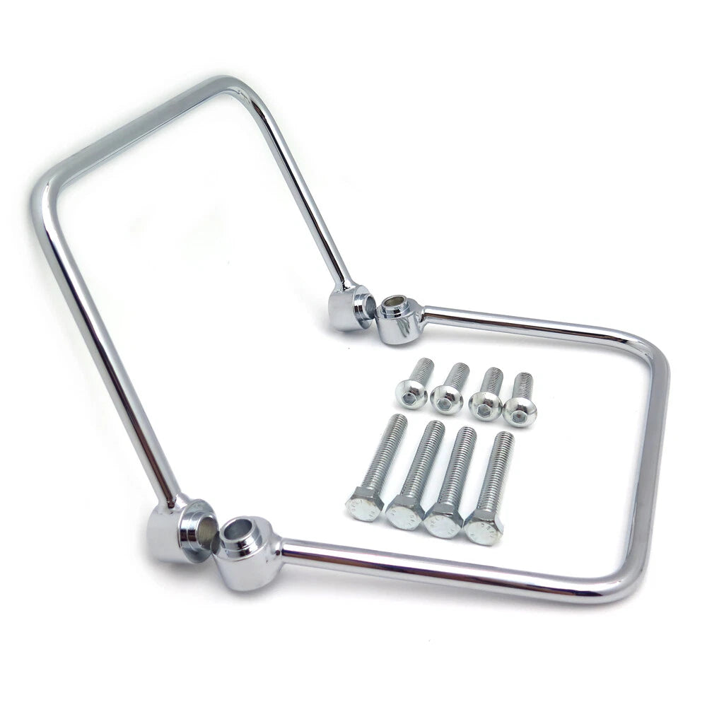 Chrome Throw-over Saddlebag Support Brackets for Harley FLSL FXBB (2018–2021)