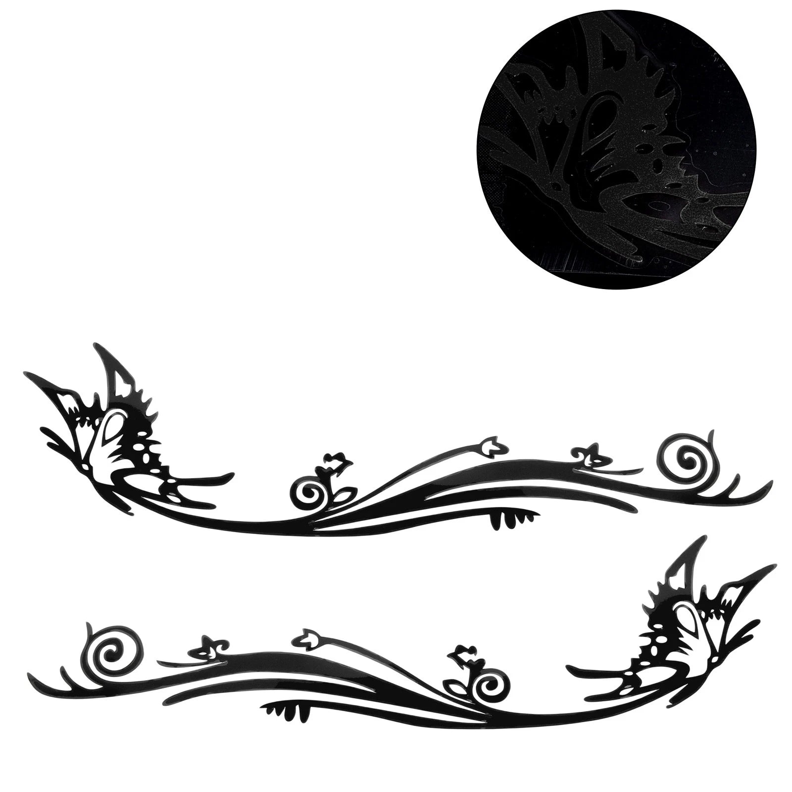 Reflective Bumper Decal for - Black Butterfly Pattern