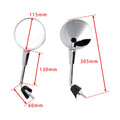 Pair Shorty Mirrors Chrome for Vespa Primavera 50-125, Sprint 50-150, GTS 125-300